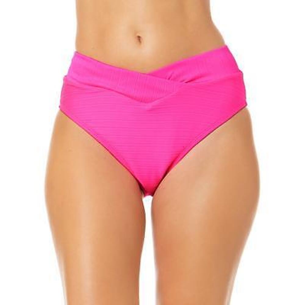 Salt + Cove Junior's Pink Mint Spark Variegated Ribbed Bikini Bottoms Size S